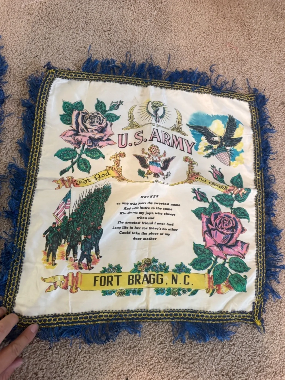 Pair of Vintage WWII U.S. Army “Mother” pillow covers